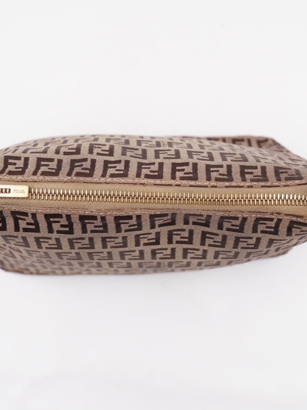 Fendi Brown and Tan Zucca Canvas Wristlet - Picture 9 of 12
